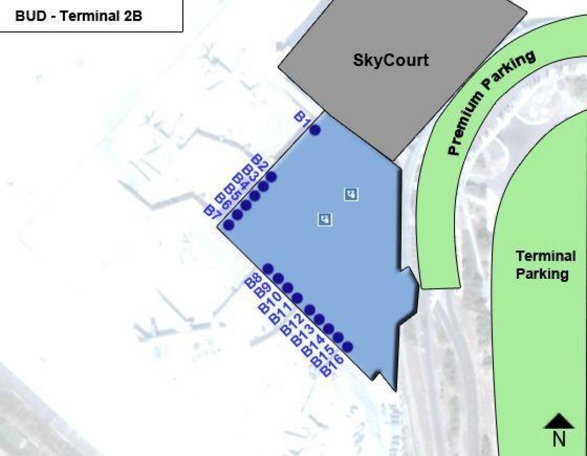 budapeštas lidostas termināļa 2b kartē