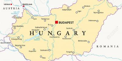 Budapeštā atrašanās vietu pasaules kartē