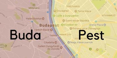 Budapeštas apkaimē karte