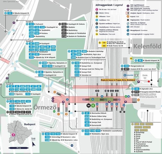 karte budapeštā kelenfoe stacijas