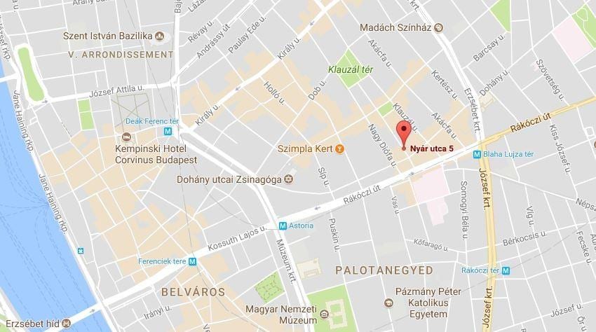 karte budapeštā red light district