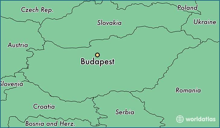 karte budapeštā un apkārtējām valstīm