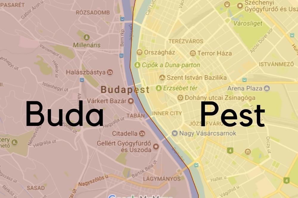budapeštas apkaimē karte