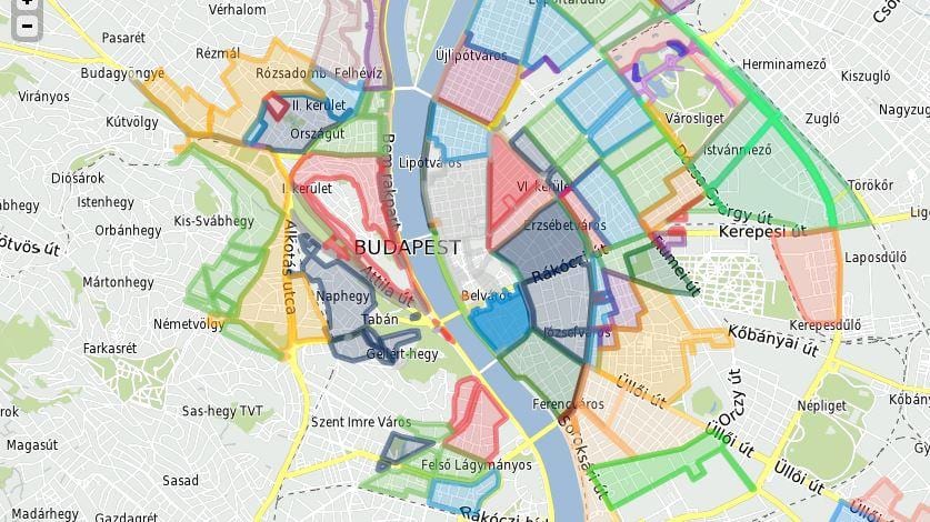 autostāvvieta zonas budapeštas karti