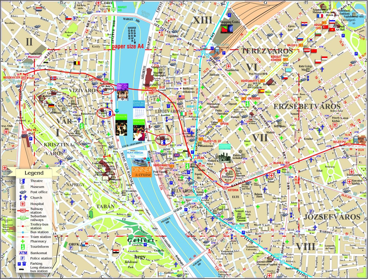 ielu karte budapeštas pilsētas centrs
