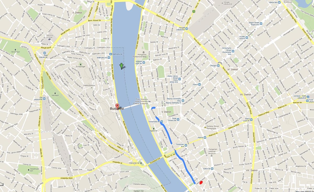 karte budapest vaci iela