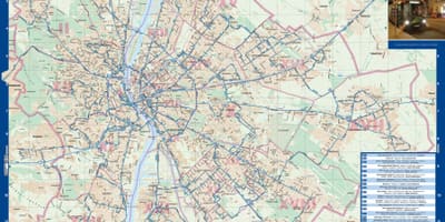 Budapeštā nakts autobusu karte
