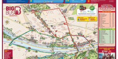 Budapeštā lielo autobusu tūres kartē
