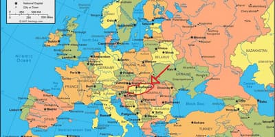 Budapeštā atrašanās vietu kartē