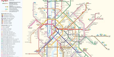 Budapeštas sabiedriskā transporta karte