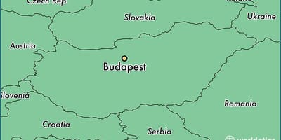 Karte budapeštā un apkārtējām valstīm