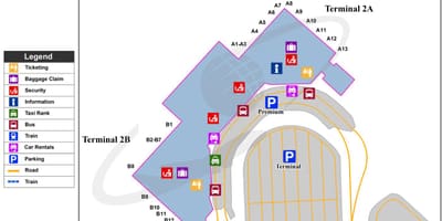 Budapeštas lidosta map