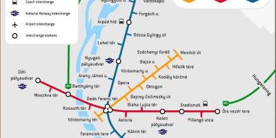 Metro karte, budapešta, ungārija